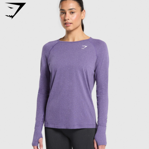 Vital Light Long Sleeve Top - Functional Purple/Marl (M)