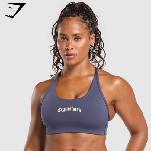 Strength Department Graphic Sports Bra - Weighted Purple (S)