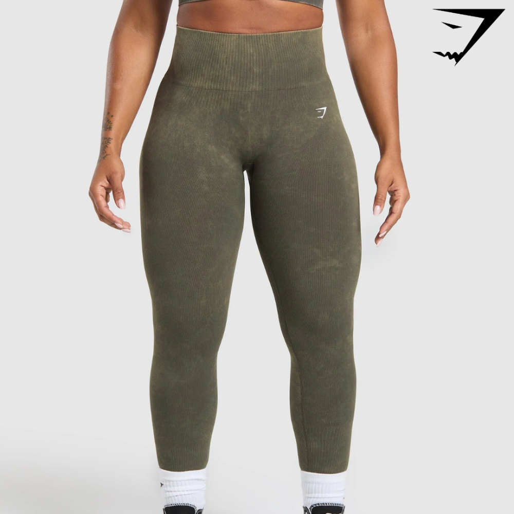Gains Seamless Leggings - Strength Green (XS)