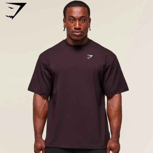 PREVENTA Essential Oversized T-Shirt - Plum Brown (XL)