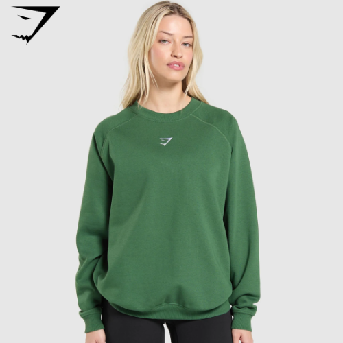 Training Oversized Fleece Sweatshirt - Classic Green (S)