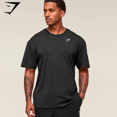 Gymshark Essential Oversized T-Shirt - Black (XS)