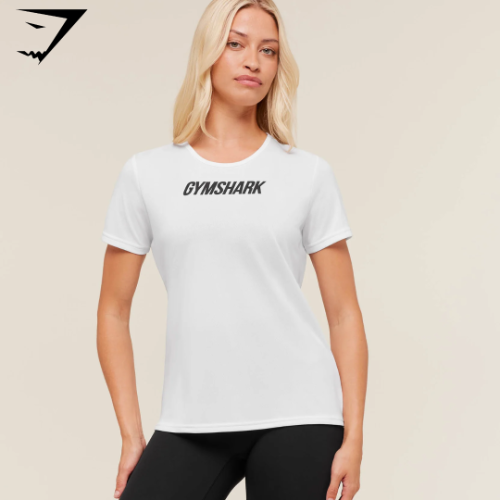 Gymshark Wordmark Graphic T-Shirt - White (S)