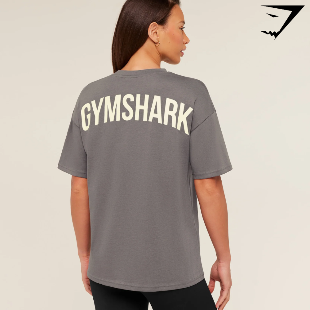 Power Oversized T-Shirt - Cool Brown (M)