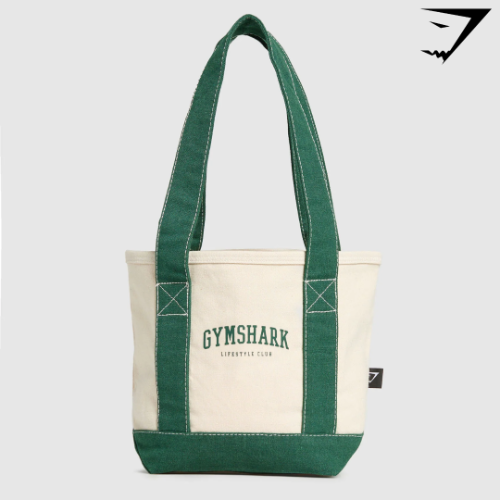 Collegiate Mini Tote - Oat White/Classic Green