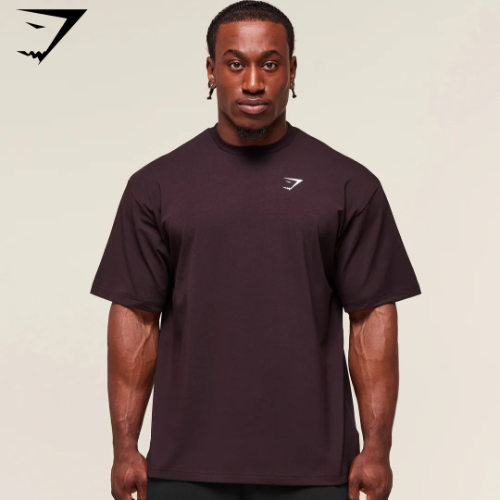 Preventa Gymshark Essential Oversized T-Shirt - Plum Brown(L)