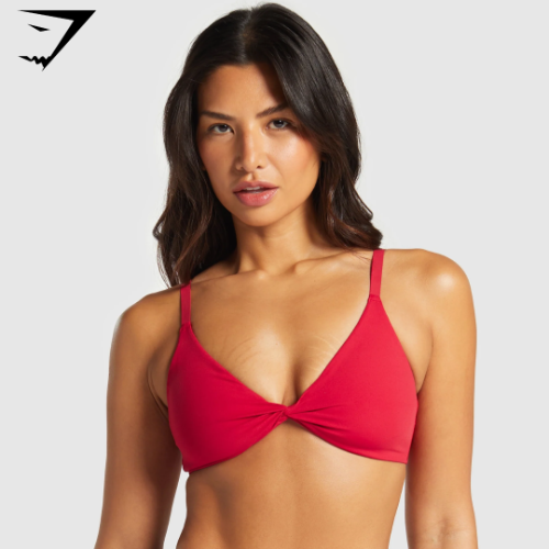 Twist Front Bralette - Carmine Red (S)