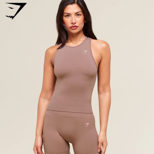 Gymshark Everyday Seamless Tight Fit Tank - Chestnut Pink (XS)