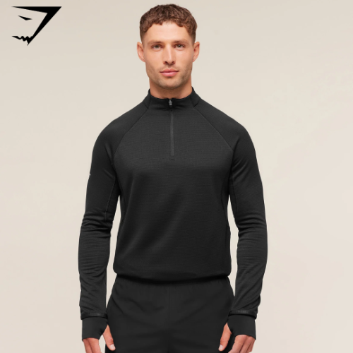 Running 1/4 Zip - Black (M)