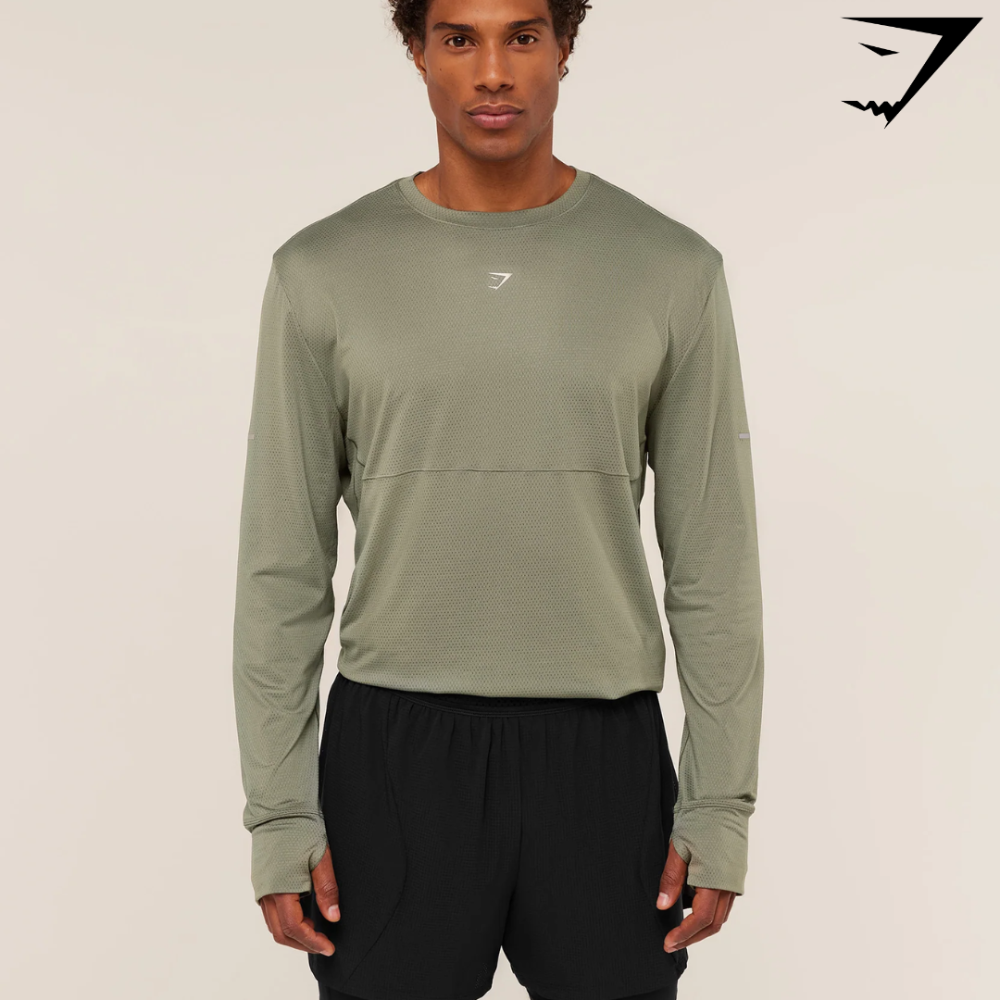 Running Long Sleeve T-Shirt - Base Green (L)