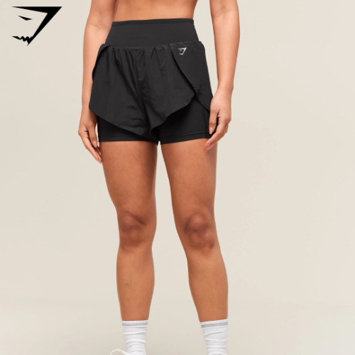 Running 2-in-1 Shorts - Black (XS)