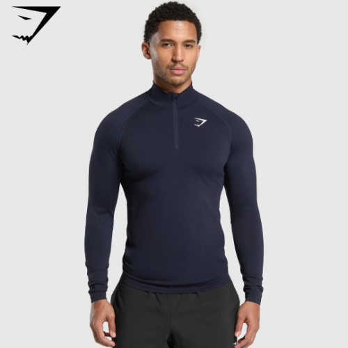 Preventa Gymshark Vital 1/4 Zip - Navy/Heavy Blue(XL)