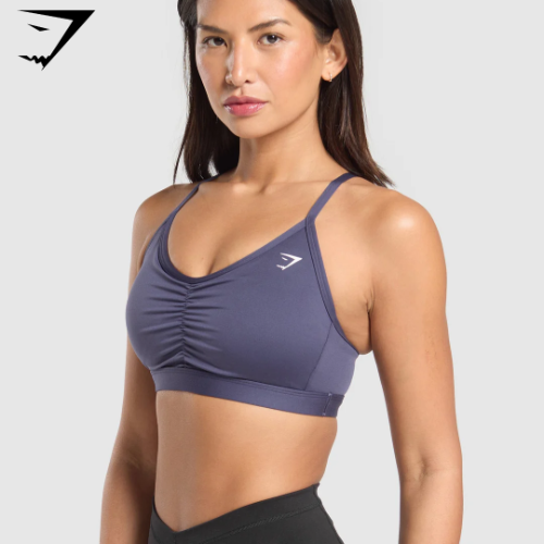 Preventa Ruched Sports Bra - Weighted Purple(S)