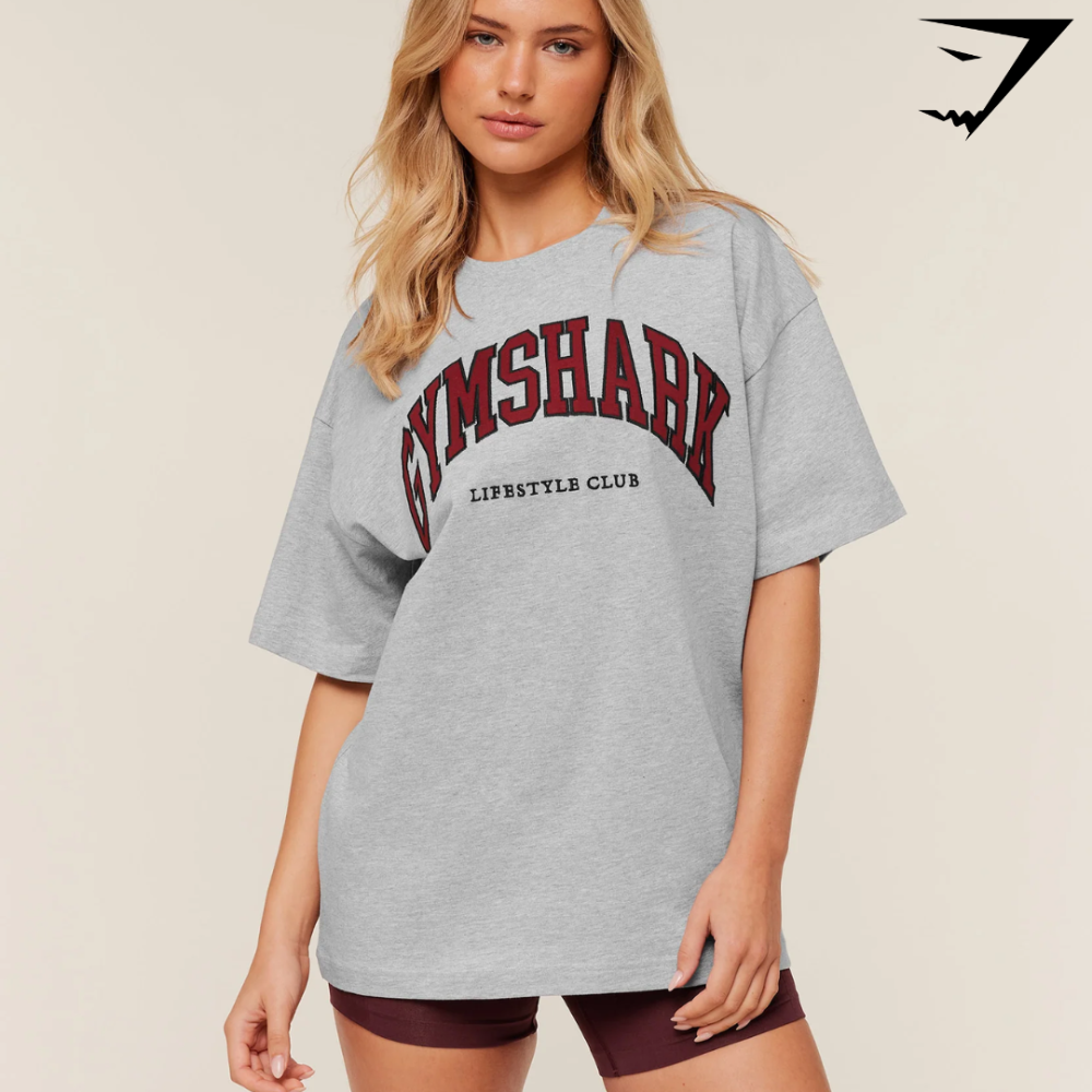 Collegiate Graphic T-Shirt - Light Grey Core Marl/GS Sets Red (L)