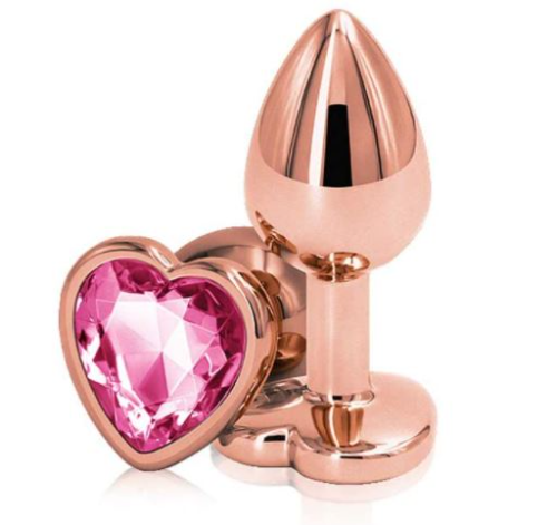 Plug corazón dorado.