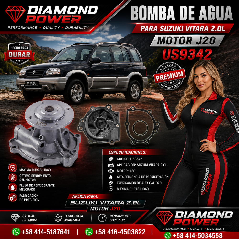 Bomba de Agua Suzuki Grand Vitara 2.0L Motor J20