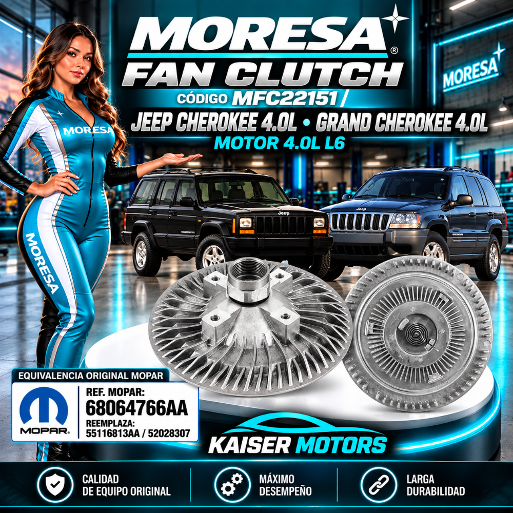Fan clutch Jeep Cherokee 4.0L / Grand Cherokee 4.0L Motor 242