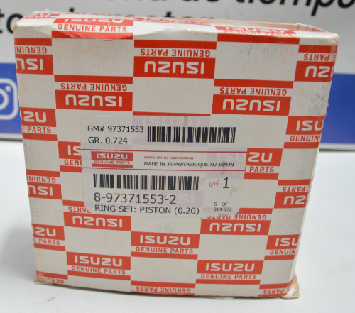 Juego Anillos 020 Isuzu Dmax 3.5L Motor 6VE1 Fino Fino