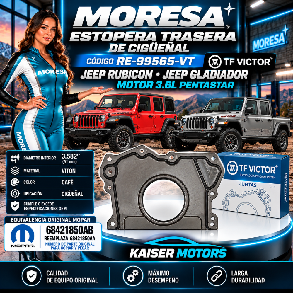 Estopera Trasera Cigueñal Jeep Rubicon / Jeep Gladiador Motor 3.6L Pentaestar