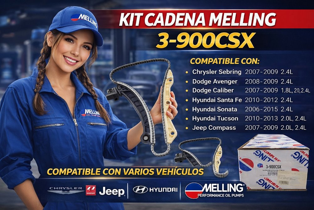 Kit cadena Dodge Caliber 2.0 / Jeep Compass 2.4  3-900CSX MELLING