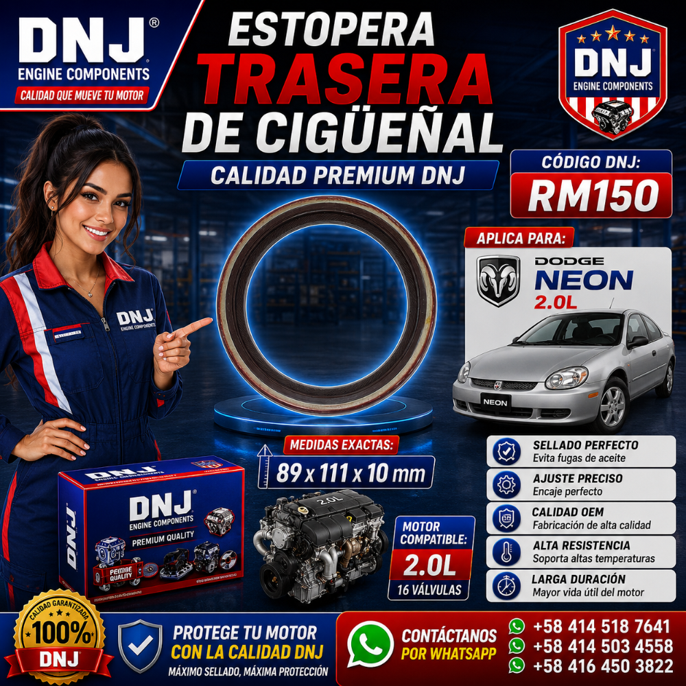 Estopera Trasera Cigüeñal Neón 2.0L