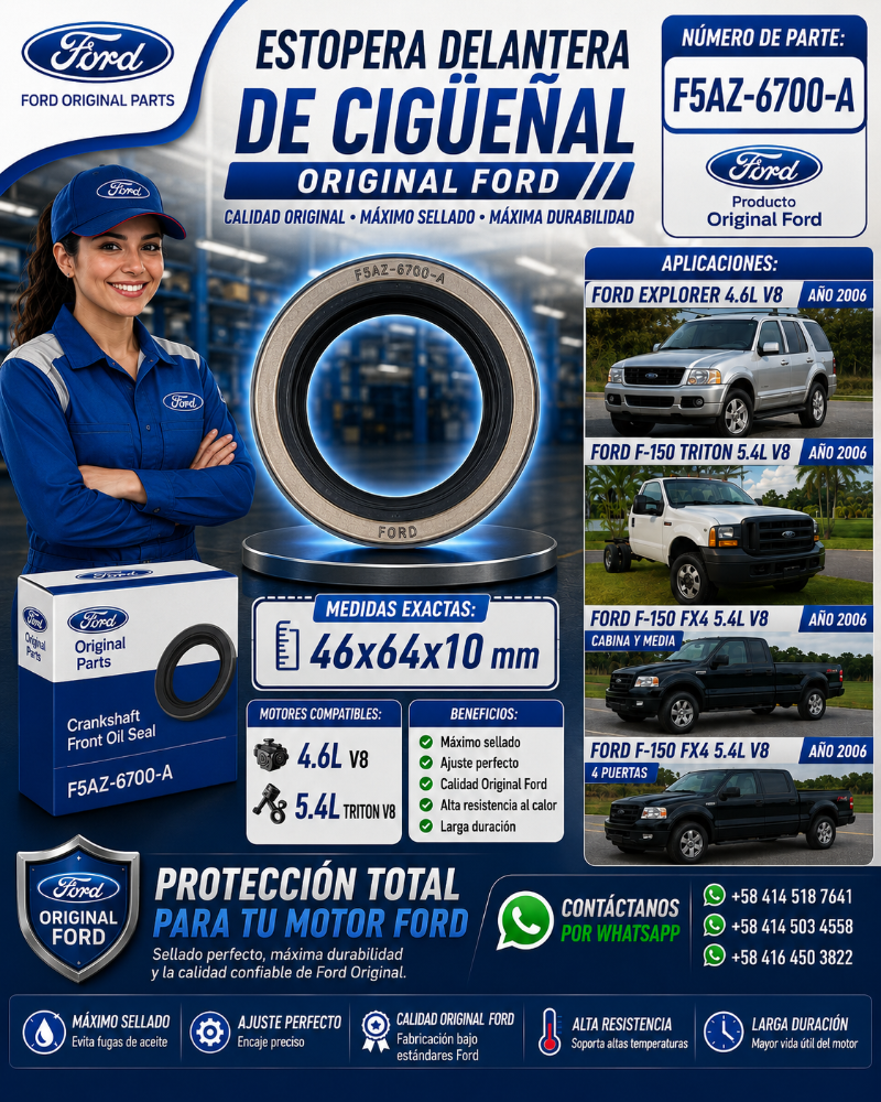 Estopera Delantera Cigüeñal Ford Explorer 4.6L