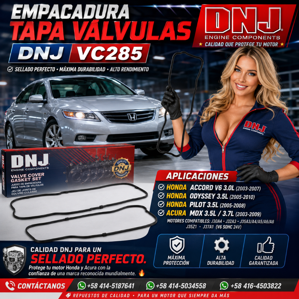 EMPACADURA TAPA VÁLVULAS HONDA ACCORD ODYSSEY PILOT ACURA MDX V6