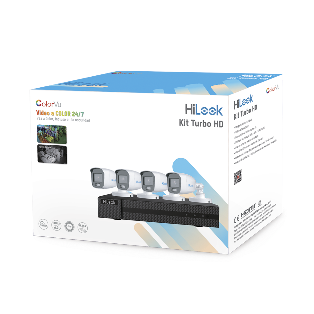 Kit de 4 Camaras 1080 Colors con Audio