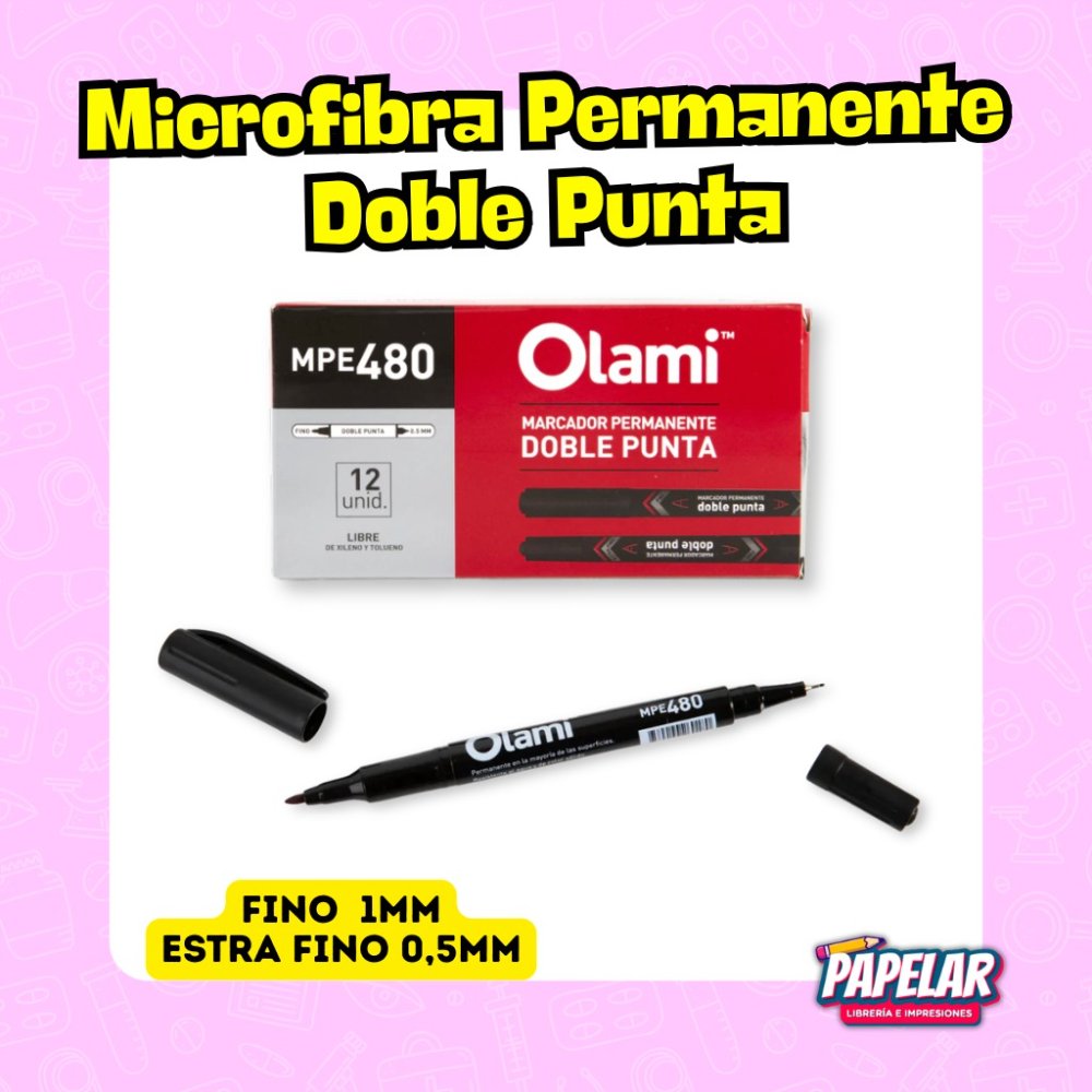 MICROFIBRA PERMANENTE DOBLE PUNTA OLAMI