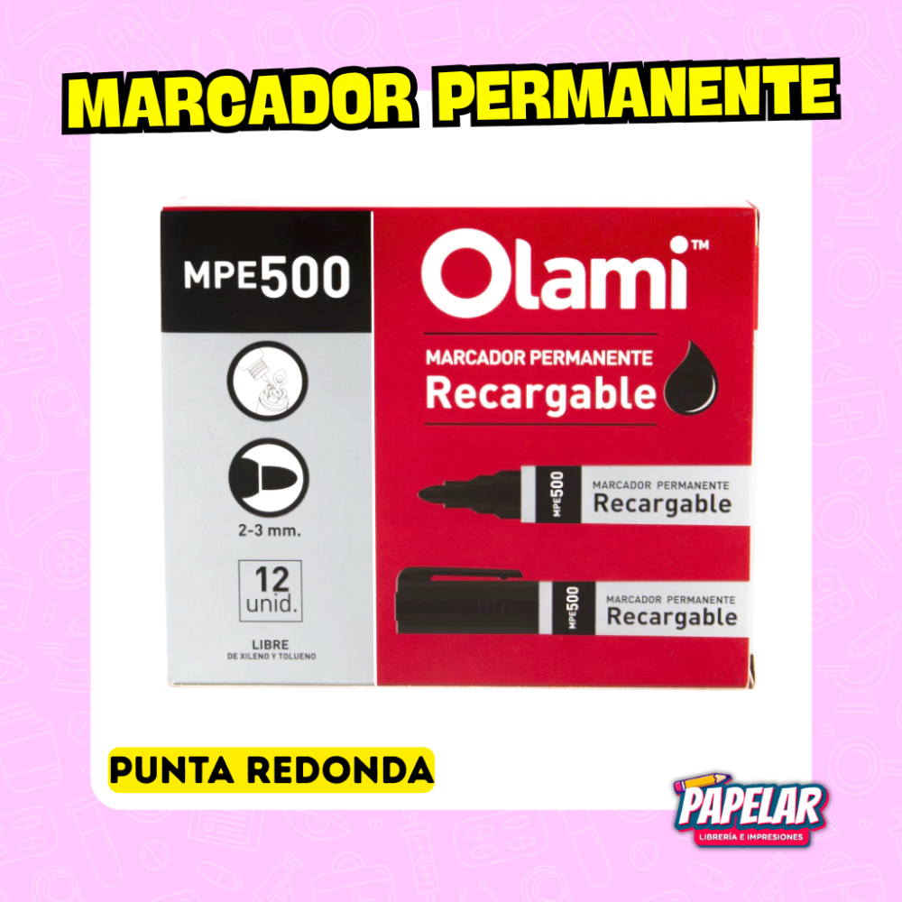 MARCADOR PERMANENTE OLAMI PUNTA REDONDA