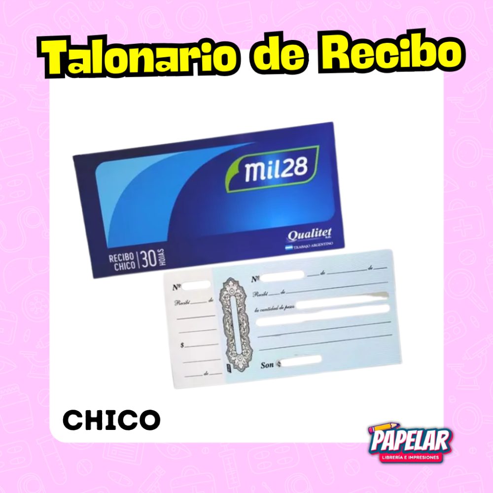 TALONARIO RECIBO CHICO MIL28