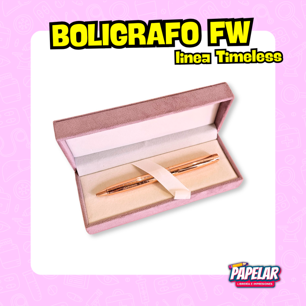 BOLIGRAFO FW TIMELESS CON TAPA Y ESTUCHE GAMUZA