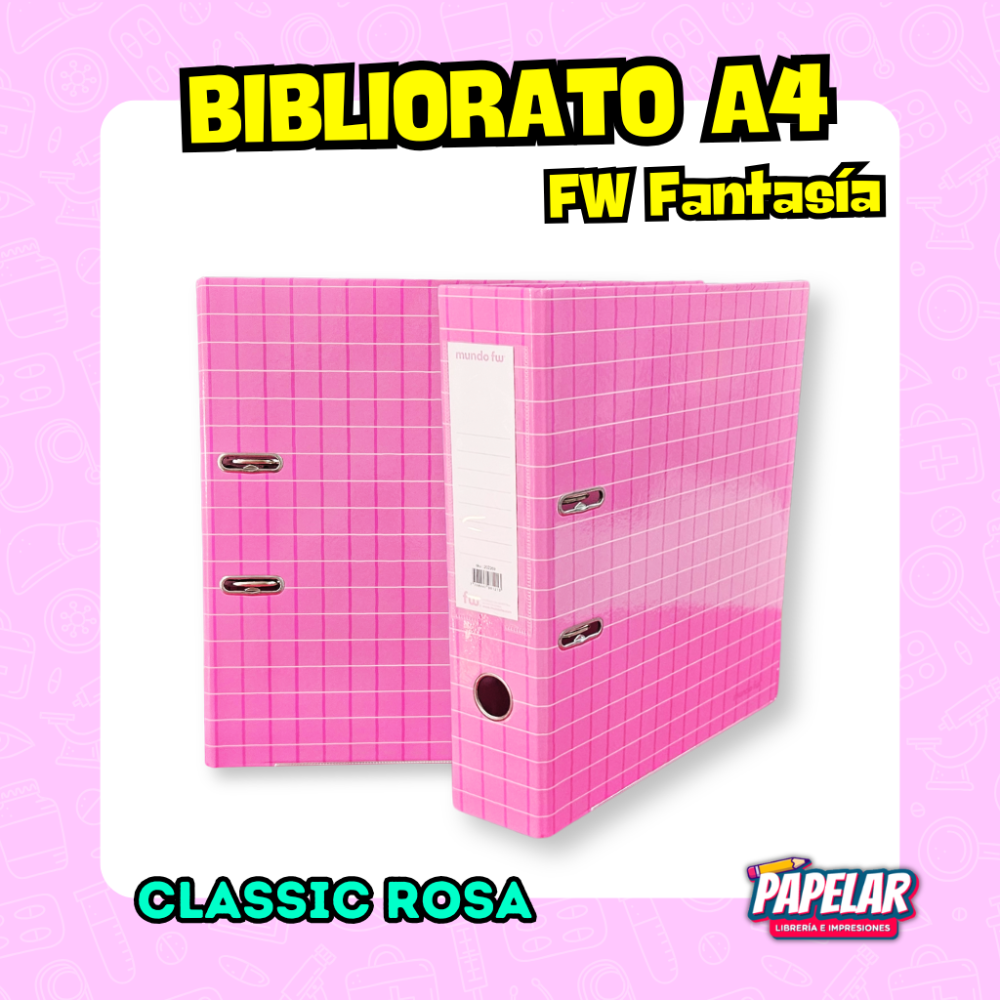 BIBLIORATO A4 FW CLASSIC ROSA