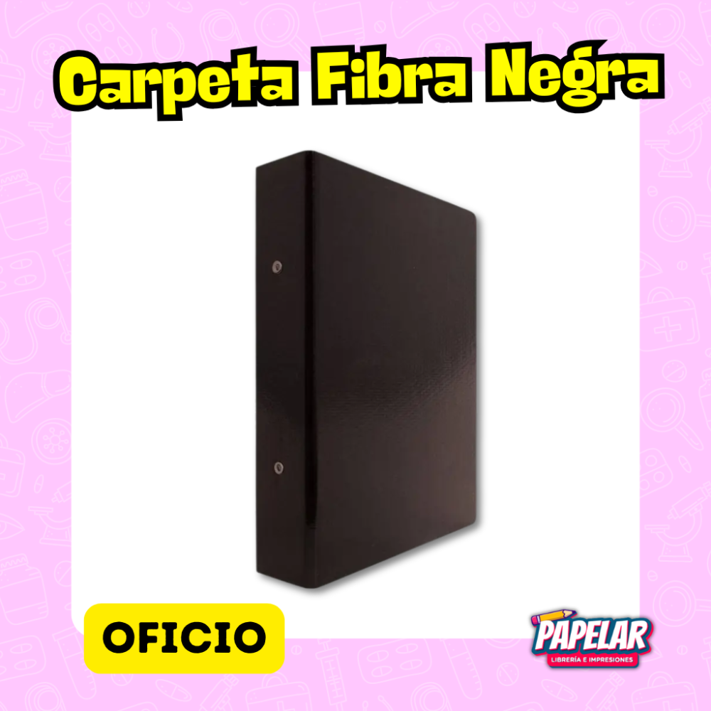 CARPETA FIBRA NEGRA OFICIO