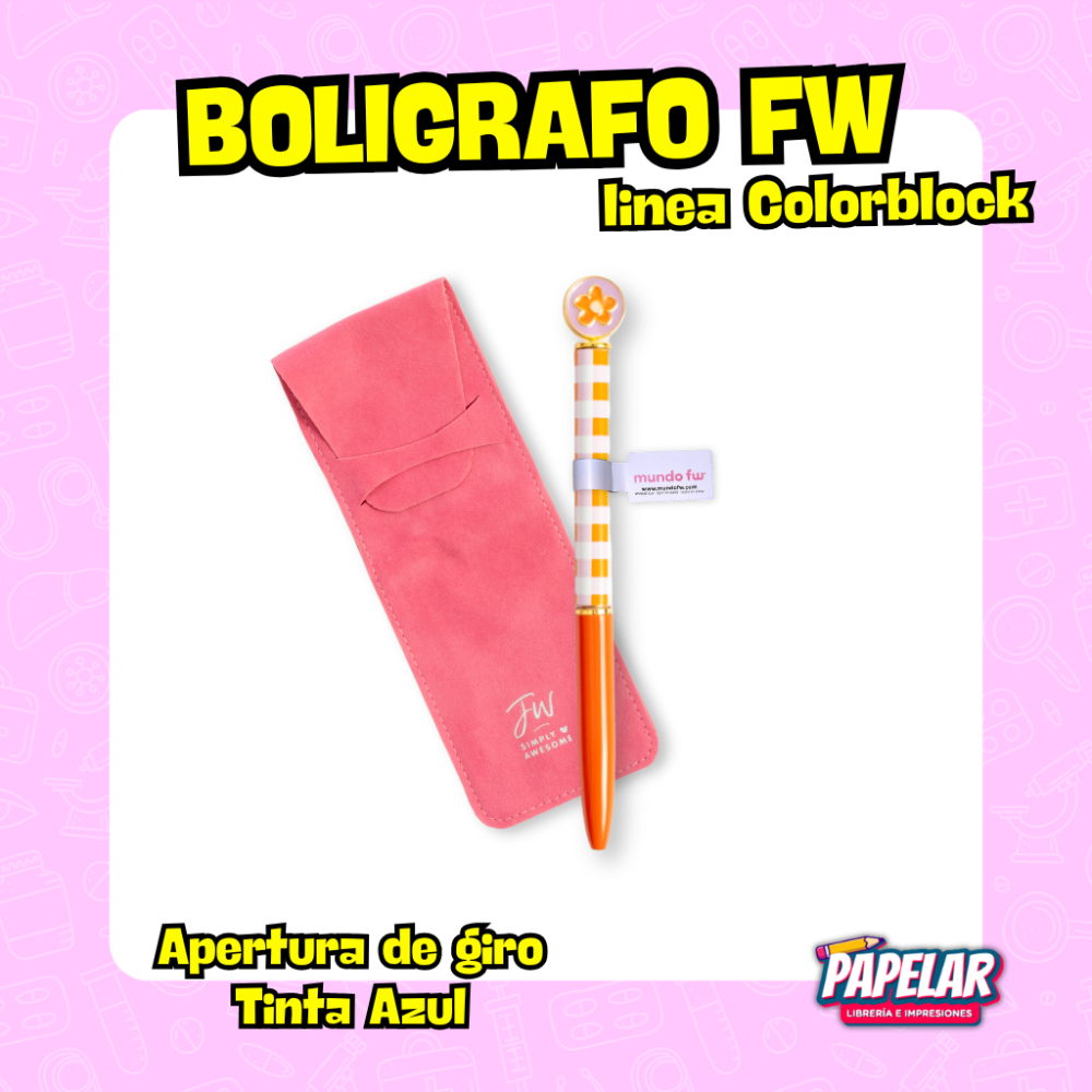 BOLIGRAFO FW COLORBLOCK RETRACTIL EN DISPLAY