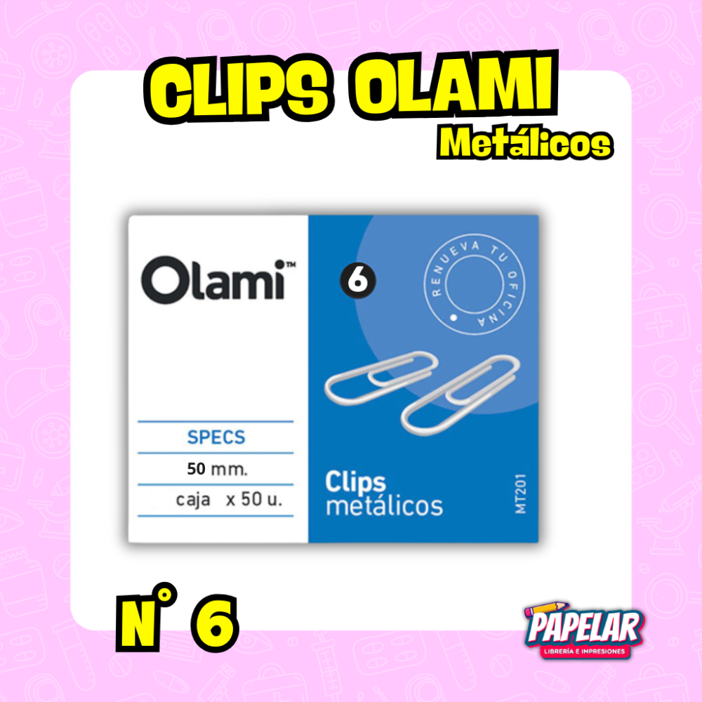 CLIP Nº 6 OLAMI x50 UNID.