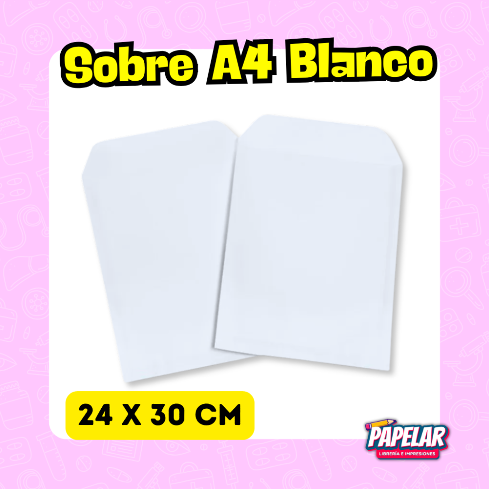 SOBRE BLANCO A4