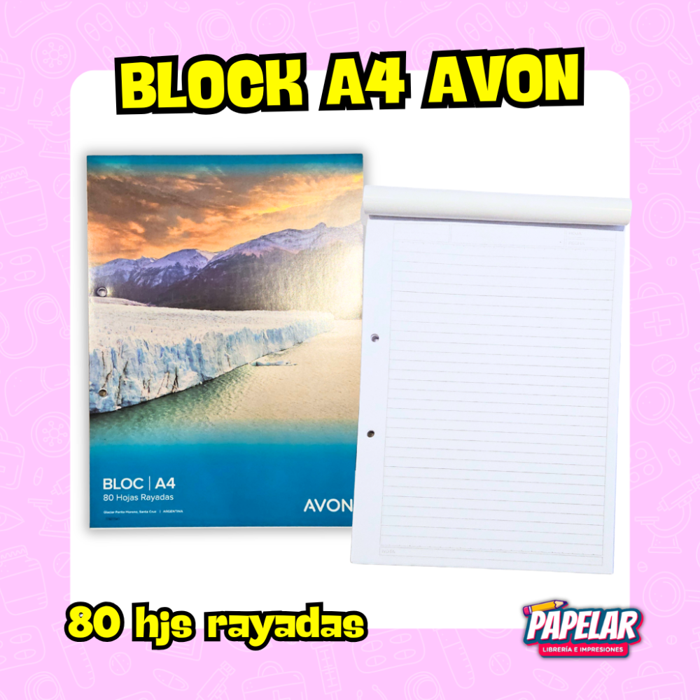 BLOCK AVON A4 X 80 HJS RAYADO