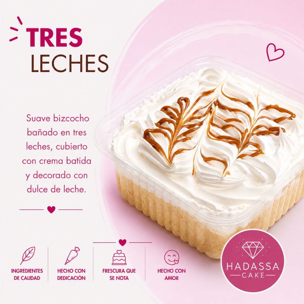 Bandeja de Tres leches
