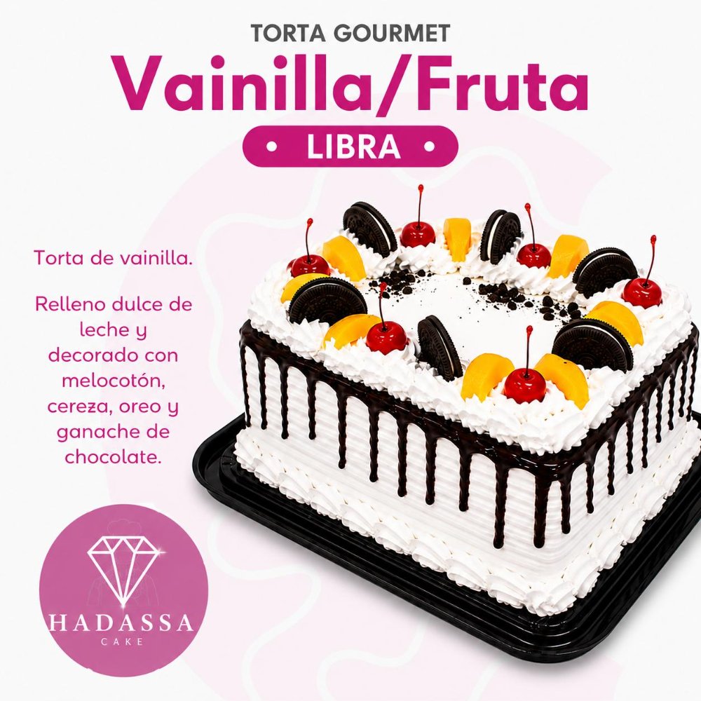 Pastel Rectangular Frutas