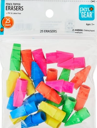 25Pck borradores para lapiz pen+gear
