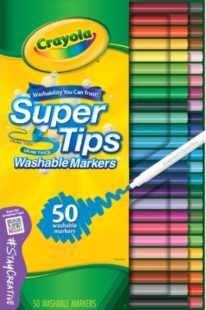 50 pck marcadores crayola(punta fina)