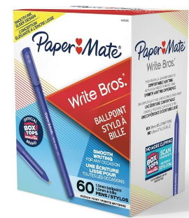 plumas paper mate azules 60 pcs
