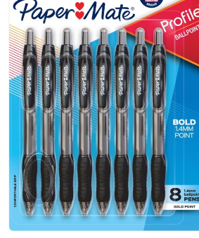 8 pck plumas paper mate negras