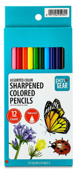 12 Pck pen+gear colores