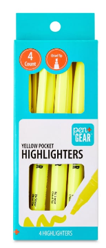marca texto pen+gear 4pcs