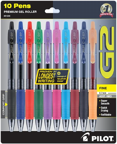 10 pck G2 Pilot plumas de gel