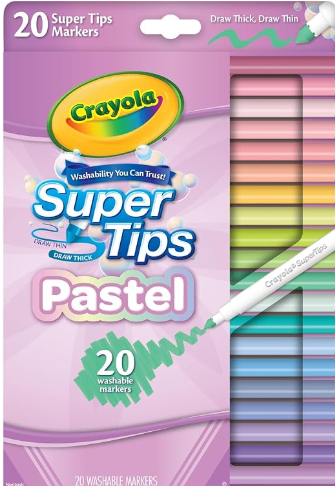 20 pck marcadores pastel crayola