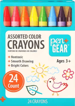 24 pck crayones pen+gear