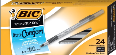 24 pck bic plumas negras